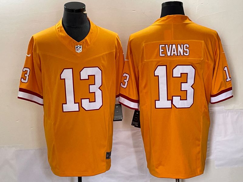 Men Tampa Bay Buccaneers #13 Mike Evans Nike Orange Throwback Vapor Limited NFL Jersey->tampa bay buccaneers->NFL Jersey
